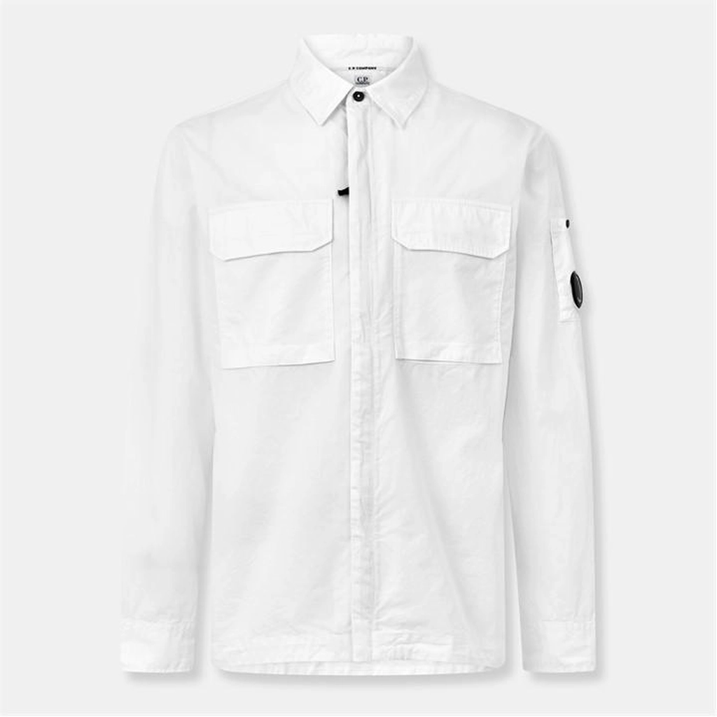 CP Company CP Gabard Overshirt Sn54 - White